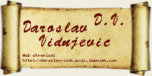Daroslav Vidnjević vizit kartica